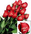Speaking Roses Imprinted Dozen / with vase